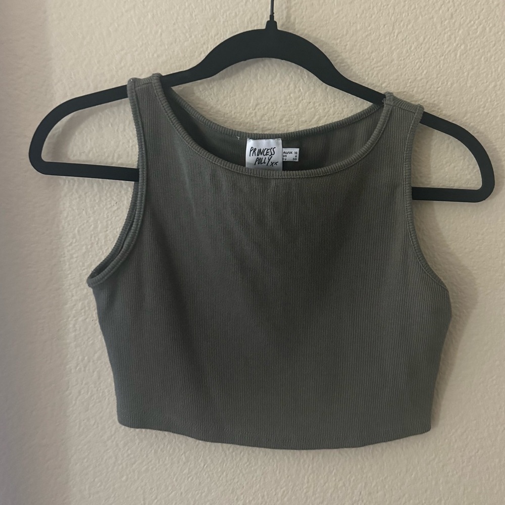 Princess Polly cropped ribbed tank top